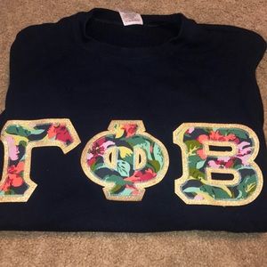 Gamma Phi Beta lettered crewneck